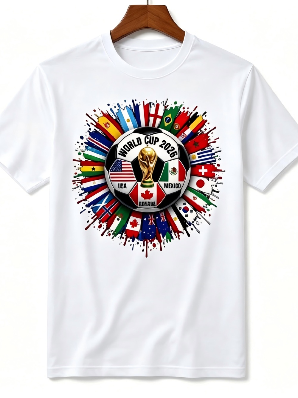 World Cup 2026 T-Shirt Football Flags Soccer Fan Womens Mens T-shirt Unisex